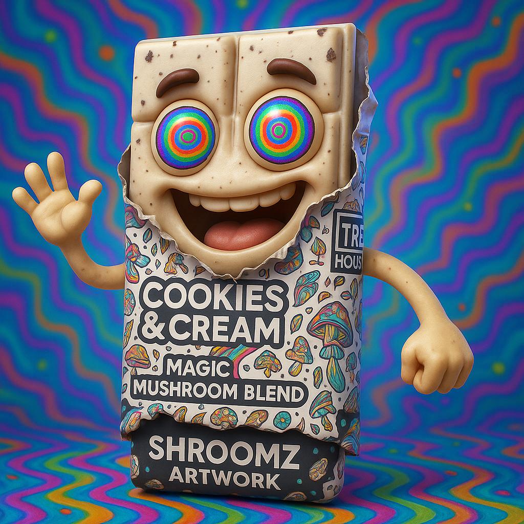 White chocolate shroom bar digital artwork