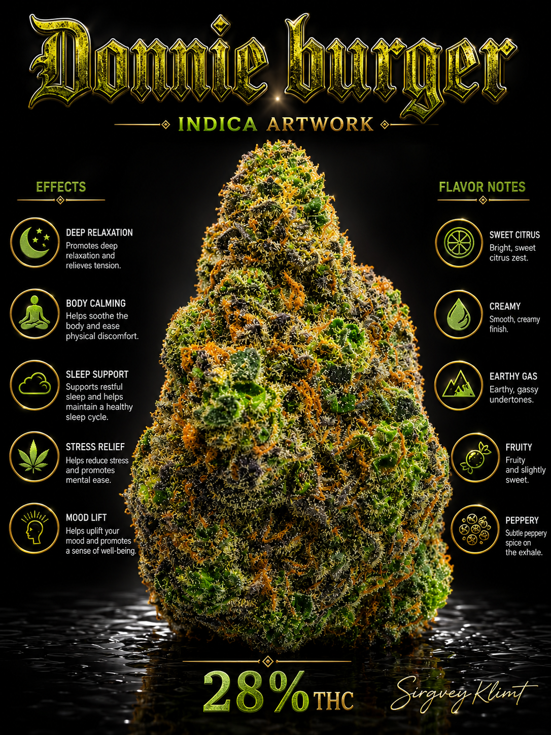 Donnie Burger cannabis artwork